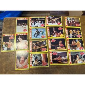 Rocky II Trading Cards Lot – Vintage Movie Boxing Cards – Sylvester Stallone 18
